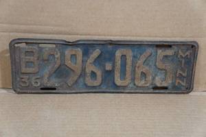 lot 60 image: 1936 Minnesota License Plate