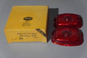 lot 189 image: NORS Tail Light Lenses - 1937-38 Chevy Car, 1941-53 Chevy Truck