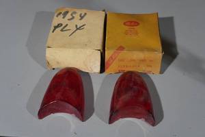 lot 197 image: 1954 Plymouth NORS Tail Light Lenses