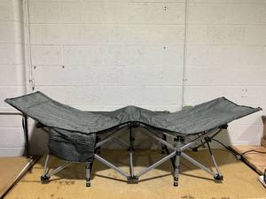lot 127 image: FETCOI Camping Cot Foldable Heavy Duty Steel Indoor & Outdoor Sleeping