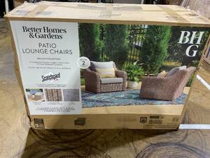 Better Homes & Gardens Bellamy 2-Pack Outdoor Wicker Club Lounge Patio Chairs, Gray