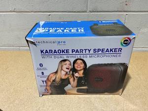 lot 203 image: Technical Pro Bluetooth LED Speaker System with a Wireless Microphone