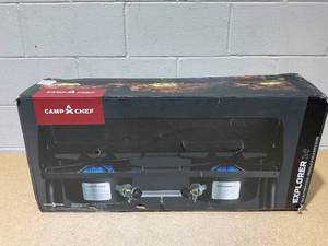lot 25 image: Camp Chef Explorer 2-Burner Camp Stove