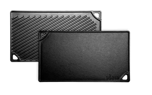 lot 254 image: Lodge Double Play 16.75 in. Black Cast Iron Reversible Stovetop Griddle