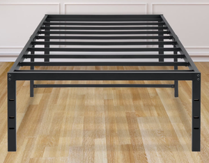 lot 63 image: Lusimo Twin Size Metal Bed Frame 18 Inch Heavy Duty Slat Support Platform Bed Frame