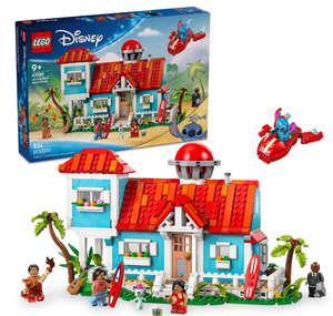 lot 78 image: LEGO Disney Lilo and Stitch Beach House Playset with 5 Mini Figures