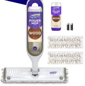 lot 119 image: Swiffer Power Mop Wood Mop Kit for Floor Cleaning