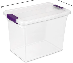 lot 147 image: 9-Pack of Sterilite 27 Qt ClearView Latch Storage Stackable Bin with Latching Lid,
