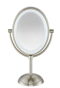 lot 324 image: Conair Double-Sided LED Lighted 1x7x Magnification Vanity Mirror