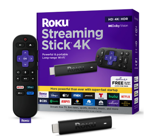 lot 407 image: Roku Streaming Stick 4K - HDR & Dolby Vision Roku Streaming Device for TV with Voice Remote & Long-Range Wi-Fi