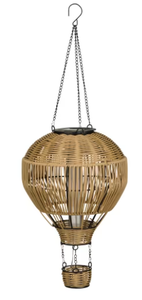 lot 450 image: Regal Art & Gift Wicker Hot Air Balloon Solar Lantern