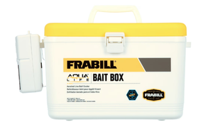lot 378 image: Frabill Fishing Bait Station Aerated Live Bait Cooler, Advanced Tackle Storage, 8 Qt