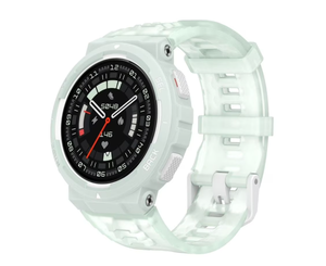 lot 485 image: Amazfit Active Edge Smart Watch 22mm with Mint Green Silicone band