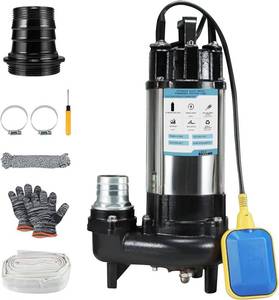 lot 5 image: Elelife 1HP Sewage Grinder Submersible Effluent Pump
