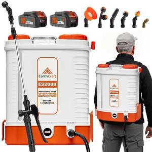 lot 17 image: Earthcraft 5.3 Gallon Battery Powered Backpack Sprayer