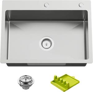 lot 30 image: Koardink 25 X 18 Stainless Steel Kitchen and Bar Sink