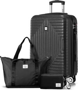 lot 40 image: Hoteel Carry-On 3 Piece Luggage Set (Black)