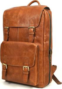 lot 41 image: Tolredo Genuine Leather Chef Knife Bag Retro Backpack