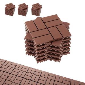 lot 74 image: EchoDeck Interlocking Deck Tiles (Brown)