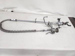 lot 13 image: Commercial Pre-Rinse Faucet with Sprayer and Wall Mount
