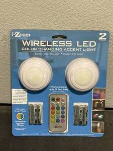 lot 29 image: Brand New 2 Pack Colored Wireless Light Set