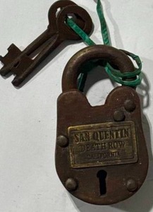 lot 40 image: San Quentin Padlock with 2 Working Keys