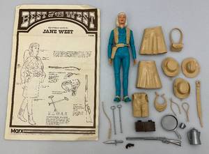 lot 2 image: 1970s MARX Brand Best Of The West JANE WEST 11 Action Figure With Accessories