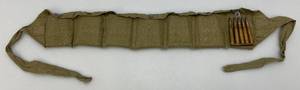 lot 10 image: WWII Bandolier 1944 Turkish Mauser 8mm (7.9) Ammo