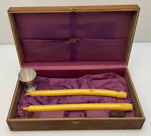 lot 17 image: Antique Last Rights Box (Very Cool)
