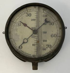 lot 22 image: Antique JAS P. Marsh Shank ALtitudeTermometer Gauge 5 12