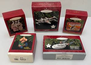 lot 54 image: Misc. Hallmark Keepsake Collectible Ornaments Including STAR WARS And More