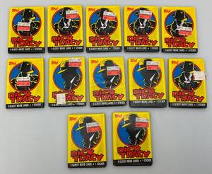 lot 80 image: Vintage DICK TRACY Wax Pack Trading Cards