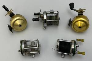 lot 103 image: Group Of Vintage Fiching Reels Including Pflueger, Shakespeare And More
