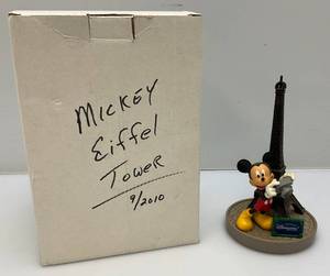 lot 142 image: Vintage Collectible Disneyland Paris Mickey Mouse With Effel Tower Figurine