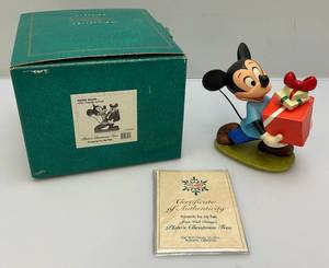 lot 143 image: Est. $150.00 - $200.00 Vintage WDCC Mickey Mouse Plutos Christmas Tree Presents For My Pals Figurine With COA In Original Box