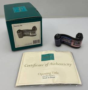 lot 153 image: EST. $175.00- $225.00 Vintage WDCC Donald Duck Trick Or Treat Opening Title Scroll  With COA In Original Box