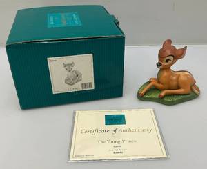 lot 155 image: EST.  $85.00- $ 125.00Vintage WDCC BAMBI Figurine  With COA In Original Box