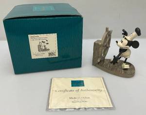 lot 163 image: Vintage WDCS Mickey Mouse 5 Year Anniversary STEAMBOAT WILLIE Figurine  With COA In Original Box