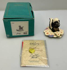 lot 165 image: Vintage WDCC BAMBI Flower Oh Gosh Figurine  With COA In Original Box