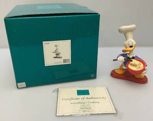 lot 175 image: EST. $125.00-$200.00 Vintage WDCC Donald Duck Somethings Cooking Limited Edition 5545000 Figurine With COA In Original Box