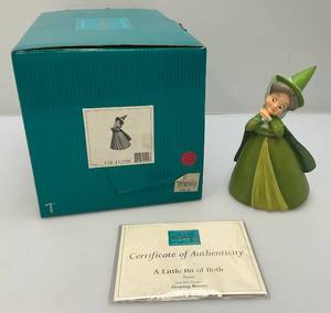 lot 179 image: EST. $125.00-$200.00 Vintage WDCC SLEEPING BEAUTY A Little Bit Of Both (Fauna) Figurine  With COA In Original Box