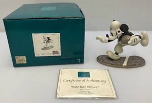 lot 185 image: EST. $85.00-$120.00 Vintage WDCC Mickey Mouse Rah Rah Figurine  With COA In Original Box