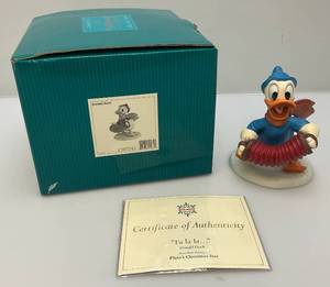 lot 189 image: EST. $85.00-$120.00 Vintage WDCC Donald Duck Fa La La Figurine  With COA In Original Box