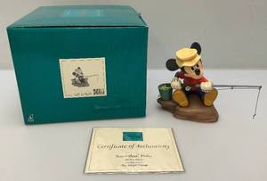 lot 197 image: EST. $125.00-$200.00 Vintage WDCC Mickey Mouse Somethin Fishy Figurine  With COA In Original Box