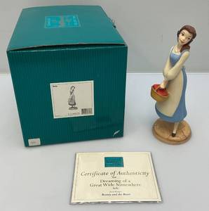 lot 199 image: EST. $175.00-$225.00 Vintage WDCC Beauty & The Beast 10th Anniversary (Belle) Figurine  With COA In Original Box