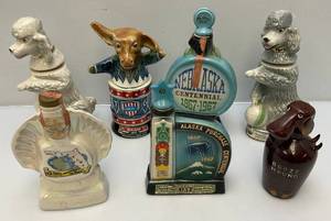 lot 214 image: Misc. Collectible Jim Beam Decanters (EMPTY)