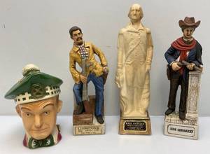 lot 216 image: Misc. Collectible Figural Jim Beam Decanters (EMPTY)