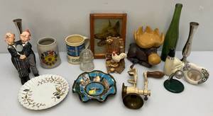 lot 223 image: Mis. Vintage Collectibles Including Disneyland Dish & More