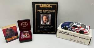 lot 243 image: 1996 NASCAR Knight Quest Complete 45 Card Collectors Set And Misc. Dale Earnhardt Collectibles