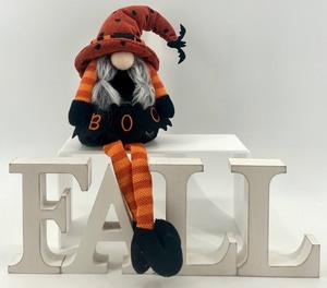 lot 40 image: Halloween Gnome Plush with Changeable LED Light and FALL Sign Decor
